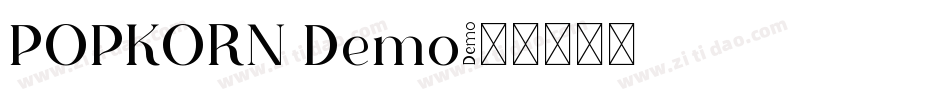 POPKORN Demo字体转换